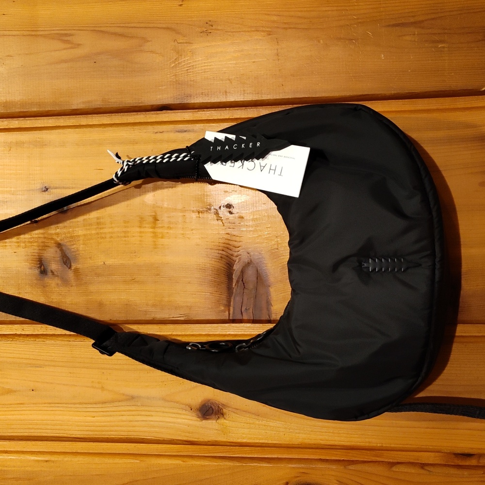 THACKER Feather Escape Nylon Sling Bag~Black~NWT